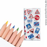Verkehrszeichen Buntstifte für Kinder, Werbeartikel die Sinn machen Verkehrszeichen Buntstifte für Kinder, Werbeartikel die Sinn machen
