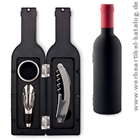 Wein-Set Flasche SETTIE, als Kundengeschenk mit Ihrem Logo.