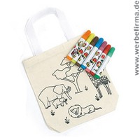Werbeartikel Baumwolltasche zum Bemalen für Kinder / Werbemittel für Kinder Werbeartikel Baumwolltasche zum Bemalen für Kinder / Werbemittel für Kinder
