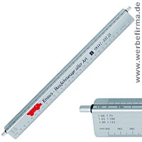 30 cm Drehmaßstab Aluminium Werbeartikel für Maschinenbau / spezielle Lineale mit Werbung