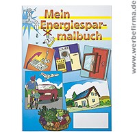 Energiesparmalbuch - Werbeartikel Malbuch fÃ¼r Kinder