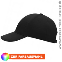 6 Panel Cap low-profile - Werbecaps  mit Ihrem Logo bedruckt. 