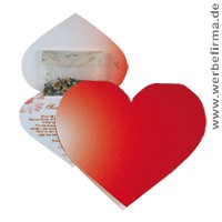 Werben mit Pflanzen / Klappkarte Herz mit Werbung / Herzartikel mit Werbung / herzliche Werbeartikel / Werbeartikel für den Muttertag Werben mit Pflanzen / Klappkarte Herz mit Werbung / Herzartikel mit Werbung / herzliche Werbeartikel / Werbeartikel für den Muttertag