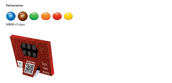 XS Adventskalender M&Ms, bedruckte Werbemittel Weihnachten mit Motiv: Winter Wonderland