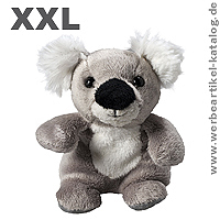 XXL Schmoozie Koala, bedruckt als Werbeartikel mit Ihrem Logo auf dem Fähnchen. XXL Schmoozie Koala, bedruckt als Werbeartikel mit Ihrem Logo auf dem Fähnchen.
